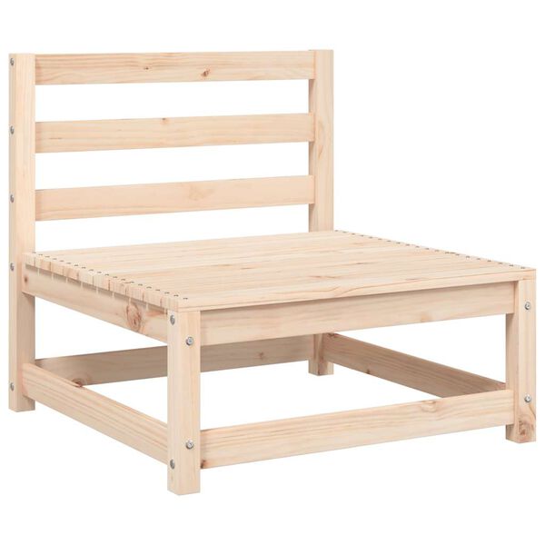 vidaXL Vrtna sofa bez naslona za ruke s jastucima masivna borovina