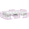 vidaXL Set vanjskih sofa s jastukom 11 pcs Prirodna i krem