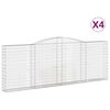 vidaXL Lučne gabionske ko&scaron;are 4 kom 400x30x40/60 cm pocinčano željezo