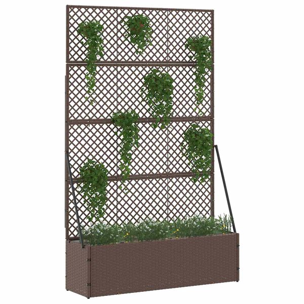 vidaXL Vrtna saksija Smeđa 105 x 30 x 170 cm Metal