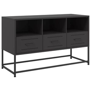 vidaXL TV ormarić crni 100,5x39x60,5 cm čelični