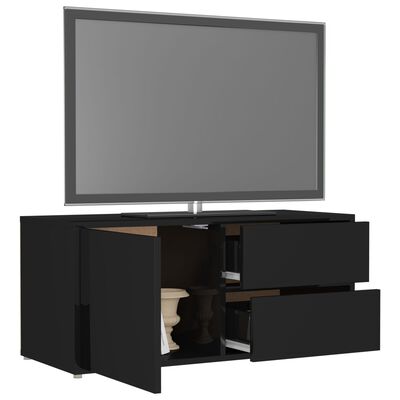 vidaXL TV ormarić visoki sjaj crni 80 x 34 x 36 cm od iverice