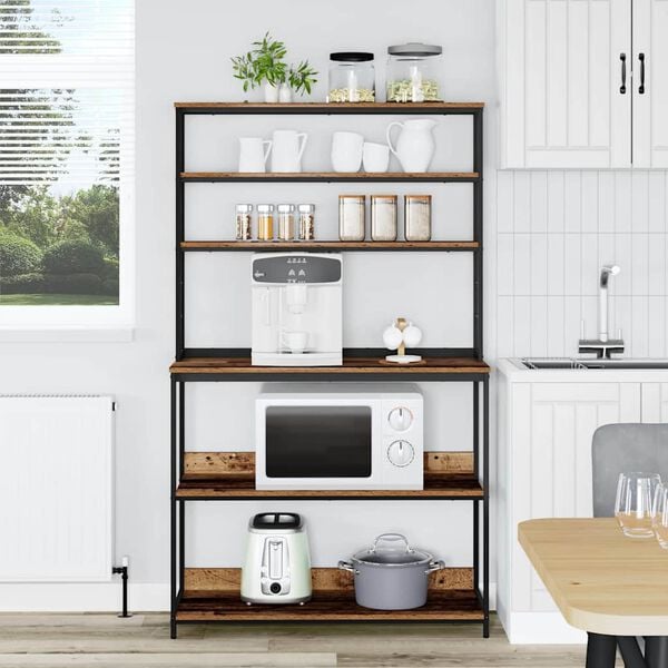 vidaXL Kuhinjska polica Staro drvo 100 x 40 x 168 cm Konstruirano drvo