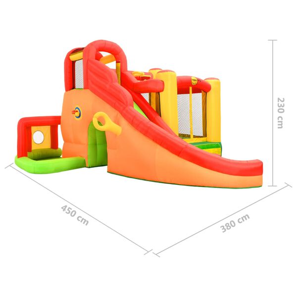 Happy Hop trampolin na napuhavanje s toboganom 450 x 380 x 230 cm PVC