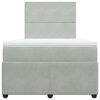 vidaXL Box spring krevet s madracem svjetlosivi 120x200 cm bar&scaron;unasti