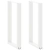 vidaXL Noge za barski stol U-oblika 2 kom Bijele 50 x (90-91) cm Čelik