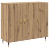 vidaXL Kreveta Umjetnički hrast 90 x 34 x 80 cm Konstruirano drvo
