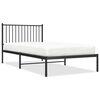 vidaXL Metalni okvir za krevet s uzglavljem crni 100x200 cm