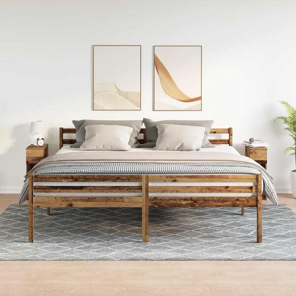 vidaXL Noćni ormarići s ladicom 2 kom staro drvo 20x36x60 cm