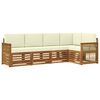 vidaXL Set vanjskih sofa 4 kom. Prirodna i krem