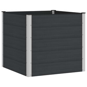 vidaXL Povi&scaron;ena vrtna gredica Crna 100 x 100 x 91 cm WPC i aluminij