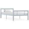 vidaXL Okvir za krevet sivo-bijeli metalni 90 x 200 cm