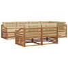 vidaXL Set vanjskih sofa 7 kom. Prirodna i bež