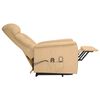 vidaXL Masažna fotelja na podizanje od mikrovlakana krem