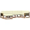 vidaXL Set vanjskih sofa s jastukom 6 pcs Prirodna i krem