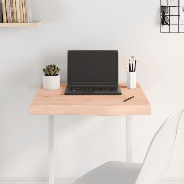 vidaXL Stolna ploča 60x60x(2 - 6) cm od netretirane masivne hrastovine