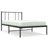 vidaXL Metalni okvir za krevet s uzglavljem crni 75x190 cm