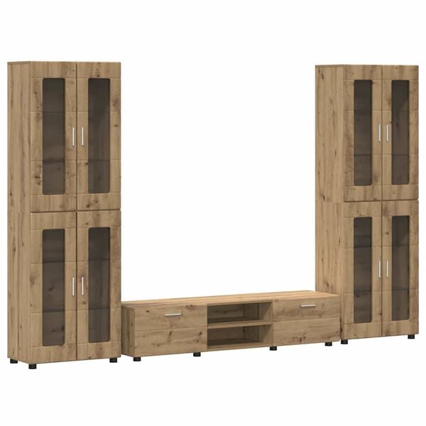 vidaXL Set TV komoda FLORIN Umjetnički hrast Konstruirano drvo