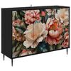 vidaXL Kreveta BORNE Crni hrast 102 x 33 x 76 cm Konstruirano drvo