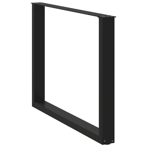 vidaXL Noge za blagovaonski stol U-oblik 2 kom Crne 100 x (72-73) cm Čelik