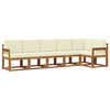 vidaXL Set vanjskih sofa s jastukom 6 pcs Prirodna i krem