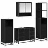 vidaXL Set namje&scaron;taja za kupaonicu 4 kom. Crni hrast 80 x 33 x 60 cm