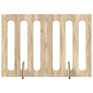 vidaXL Preklopna ogradica za kućne ljubimce 2 pcs Sonoma hrast