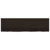 vidaXL Zidna polica tamnosmeđa 180x50x(2-6) cm od obrađene hrastovine