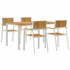 vidaXL Vanjski set za objedovanje 5 kom. 150 x 90 x 75 cm