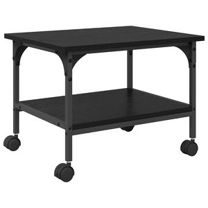 vidaXL Držač za printer Crni hrast 50 x 40 x 38 cm Konstruirano drvo