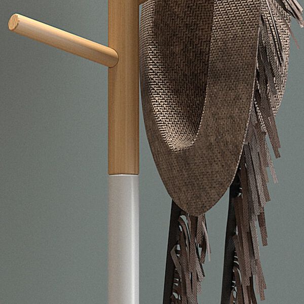 Rousseau vje&scaron;alica za kapute Alba metalna bijela