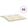 vidaXL Jastuci za vrtne stolice 6 kom krem 50x50x2 cm tkanina Oxford