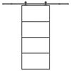 vidaXL Klizna vrata s priborom 90 x 205 cm od ESG stakla i aluminija