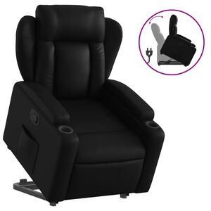 vidaXL Naslonjač na podizanje od umjetne kože boja cappuccina