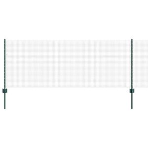 vidaXL Zatvorena žičana ograda s postovima 50 x 0,8 m Zelena Mreža