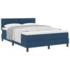 vidaXL Boxspring krevet s madracem Tamno plava 140 x 200 cm tkanina