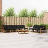 vidaXL Set vanjskih sofa s jastukom 8 pcs Prirodna i crna