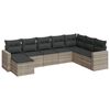vidaXL 8-dijelni set vrtnih sofa od poliratana s jastucima svjetlosivi