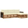 vidaXL Set vanjskih sofa 4 kom. Prirodna i krem