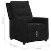 vidaXL Fotelja na podizanje od tkanine crna