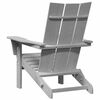 vidaXL Sklopiva Adirondack stolica Svijetlo siva 74.5 x 80.5 x 90cm