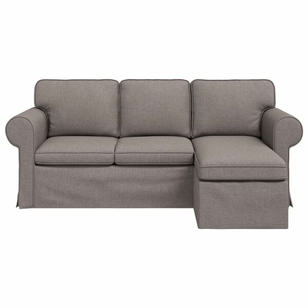 vidaXL Sofa Sivo-smeđa