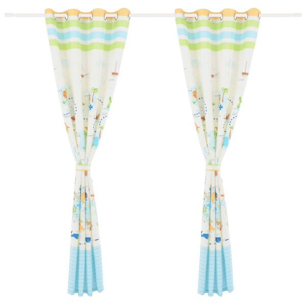 vidaXL Dječje zavjese za zamračivanje s uzorkom 2 kom 140 x 240 cm