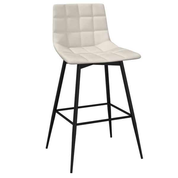 vidaXL Barski stolci 2 kom krem baršunasti