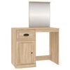 vidaXL Toaletni stolić s ogledalom boja hrasta 90x50x132,5 cm drveni