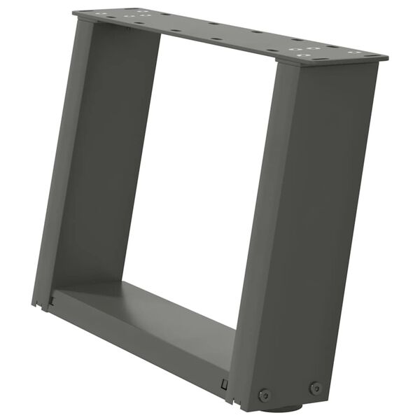 vidaXL Noge za klub stolić U-oblik 2 kom antracit 40 x (30-31) cm čelik