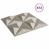 vidaXL Zidne panele 12 pcs Origami beton 50 x 50 cm XPS pjena