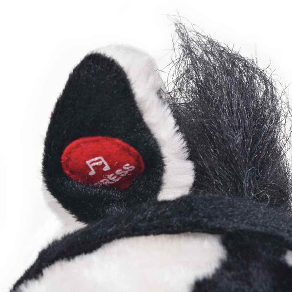 vidaXL Samostojeći pli&scaron;ani konj crno-bijeli XXL