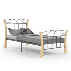vidaXL Okvir za krevet crni metalni 90 x 200 cm