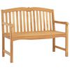 vidaXL Ručni drveni klupko s ružama 114 x 60 x 95 cm Čvrsto teak drvo